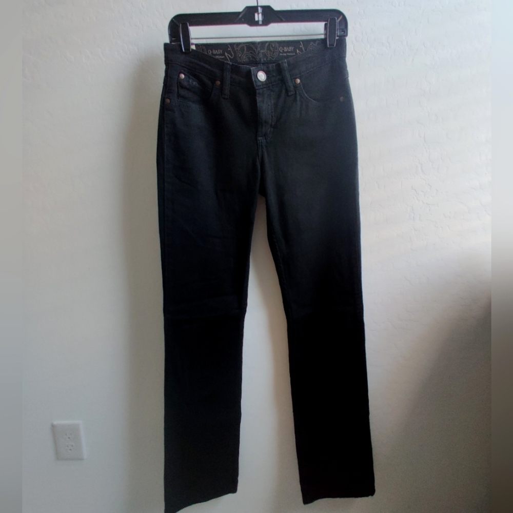 🆕 Wrangler (Q-Baby) Ultimate Riding Black Jeans 99% cotton below waist_3/4x34"